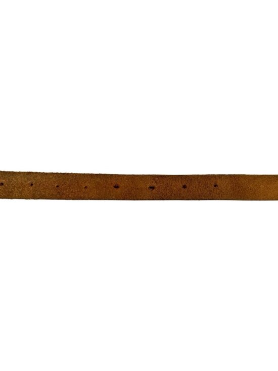 Vintage Yves Saint Laurent YSL Tan Embossed Leather Skinny Belt Brass 39.5” main image 6